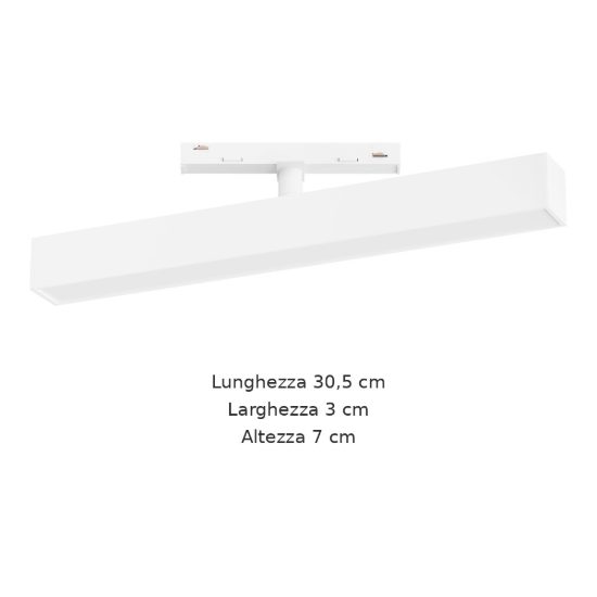 Eglo easyt long diffuso faretto lineare per binario led 5w 2700k 6500k 30,5cm moderno bianco