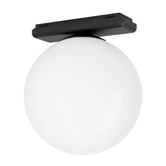 Eglo tplus sphere spot faretto per binario led 6w cct 2700k 6500k 10,5cm moderno nero