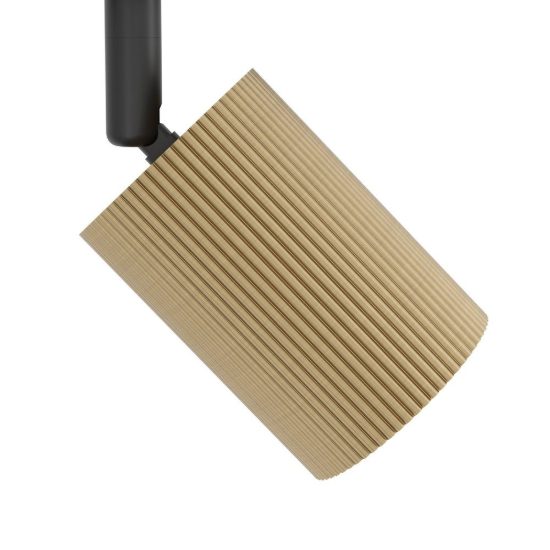 Eglo easyt spot ripple faretto per binario gu10 5,5cm moderno ottone con adattatore nero