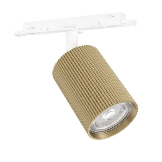 Eglo easyt spot ripple faretto per binario gu10 5,5cm moderno ottone con adattatore bianco