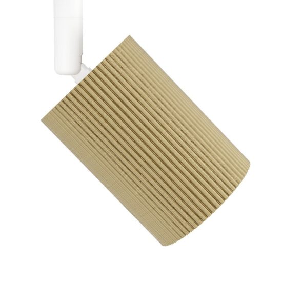 Eglo easyt spot ripple faretto per binario gu10 5,5cm moderno ottone con adattatore bianco
