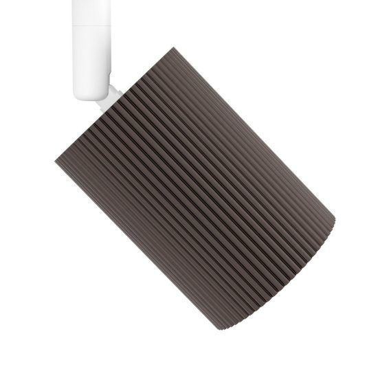 Eglo easyt spot ripple faretto per binario gu10 5,5cm moderno bronzo scuro con adattatore bianco