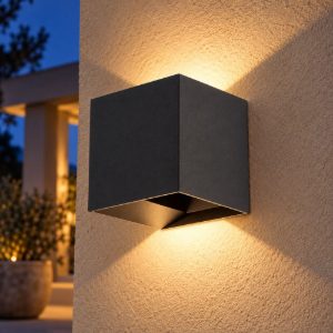 Eglo calpino applique da esterno led 6,6w 3000k 10,5cm ip54 moderna quadrata biemissione antracite