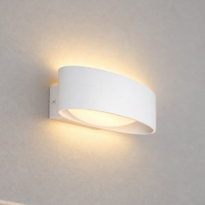 Eglo maccacari applique led 10w 3000k 27cm per soggiorno moderna bianca