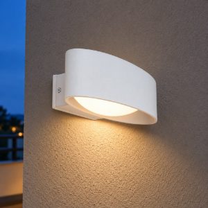Eglo chinoa applique da esterno led 10w 3000k 27cm ip54 moderna lineare bianca