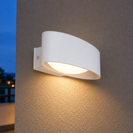 Eglo chinoa applique da esterno led 10w 3000k 27cm ip54 moderna lineare bianca