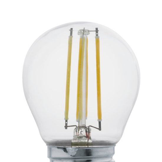 Eglo lampadina led e27 4w 2700k a globo trasparente 4,5cm a filamento equivalente 40w confezione da 8 pezzi