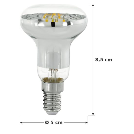 Eglo lampadina led e14 4w 2700k a riflettore trasparente a filamento dimmerabile confezione da 8 pezzi