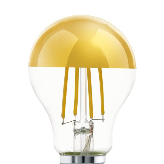 Eglo lampadina led e27 7,3w 2700k a goccia trasparente e oro a filamento confezione da 8 pezzi