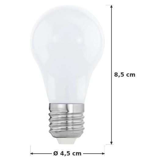 Eglo lampadina led e27 7w 2700k a globo opalina 4,5cm confezione da 8 pezzi