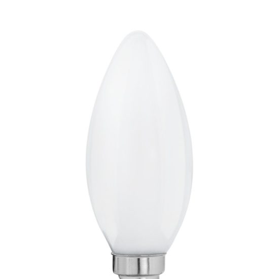 Eglo lampadina led e14 4w 2700k a candela opalina h9,8cm confezione da 8 pezzi