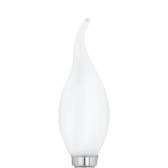Eglo lampadina led e14 4w 2700k a candela opalina h12cm confezione da 8 pezzi