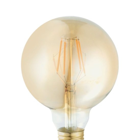 Eglo lampadina led e27 4w 2200k a globo ambrata 9,5cm a filamento confezione da 4 pezzi