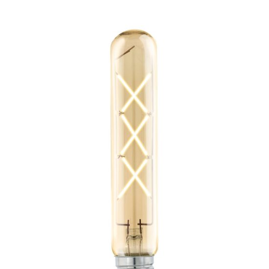 Eglo lampadina led e27 4w 2200k tubolare ambrata 3cm a filamento confezione da 8 pezzi