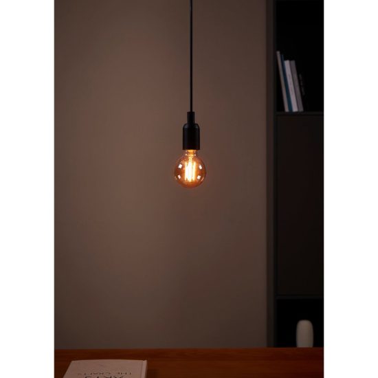 Eglo lampadina led e27 4w 1700k a globo ambrata 8cm a filamento dimmerabile confezione da 4 pezzi