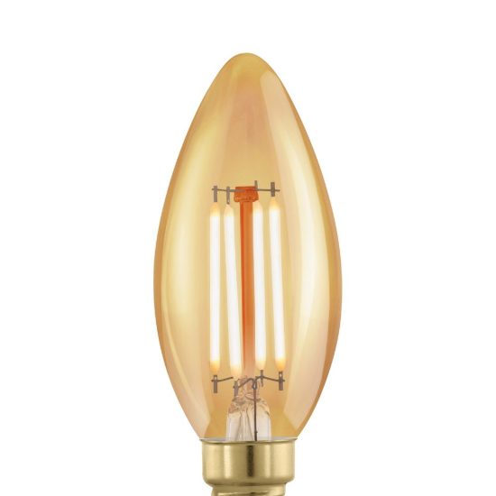 Eglo lampadina led e14 4w 1700k a candela ambrata h9,8cm a filamento dimmerabile confezione da 8 pezzi