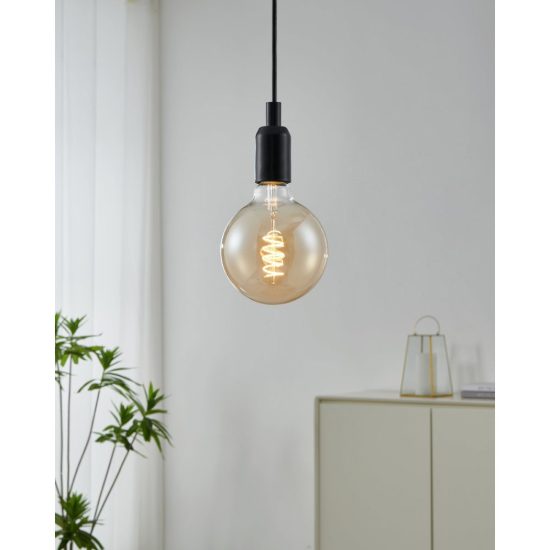 Eglo lampadina led e27 4w 2200k a globo ambrata 12,5cm con filamento a spirale confezione da 4 pezzi