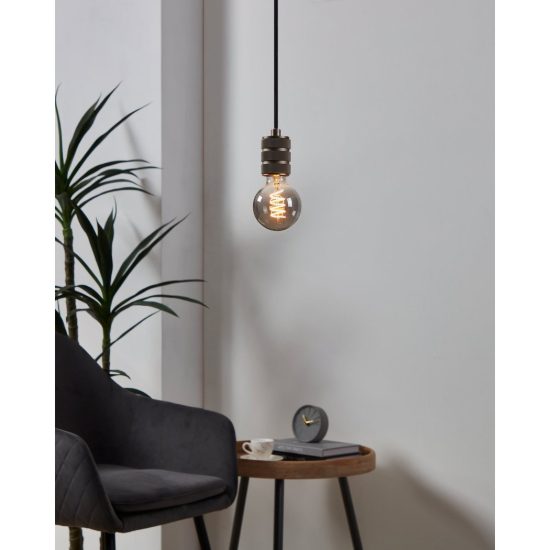 Eglo lampadina led e27 4w 2000k a globo nera trasparente 8cm con filamento a spirale dimmerabile confezione da 4 pezzi