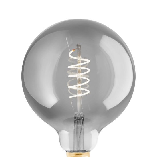 Eglo lampadina led e27 4w 2000k a globo nera trasparente 12,5cm con filamento a spirale dimmerabile confezione da 4 pezzi