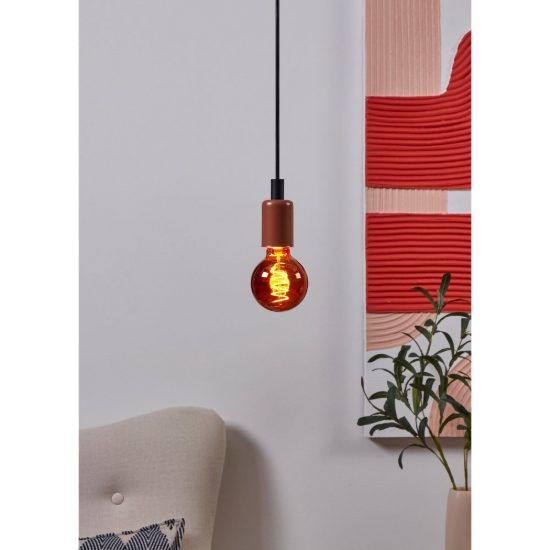 Eglo lampadina led e27 4w 2000k a globo color rame 8cm con filamento a spirale dimmerabile confezione da 4 pezzi