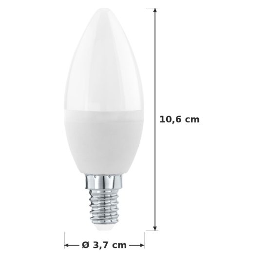 Eglo lampadina led e14 7,5w 3000k a candela opalina dimmerabile confezione da 8 pezzi