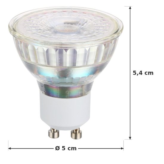Eglo lampadina led gu10 3w 3000k a riflettore trasparente dimmerabile confezione da 8 pezzi