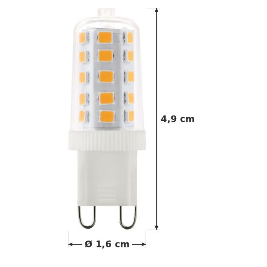Eglo lampadina led g9 3w 4000k trasparente dimmerabile confezione da 8 pezzi
