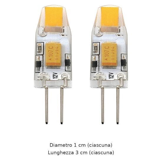Eglo lampadine led g4 1w 2700k trasparenti dimmerabili 12v 16 pezzi in 8 confezioni da 2