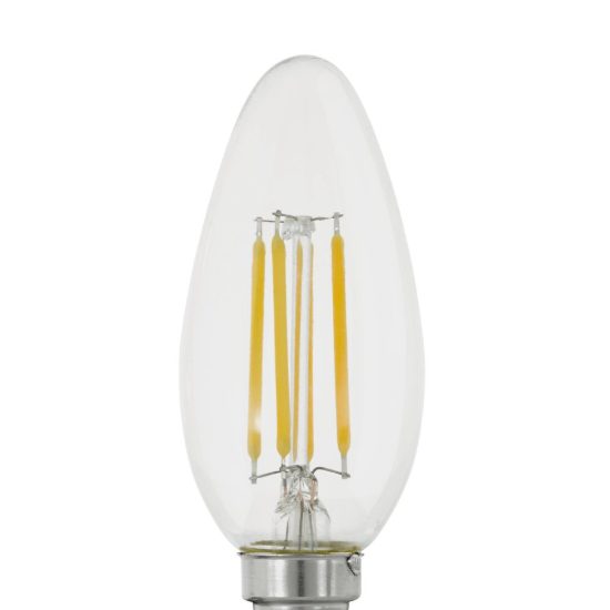 Eglo lampadina led e14 4,5w 2700k a candela trasparente step dimming confezione da 8 pezzi