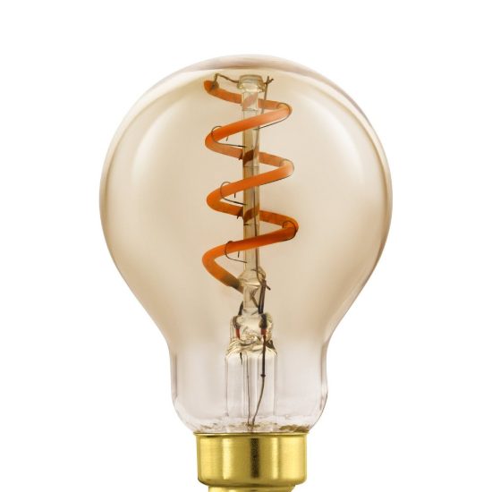 Eglo lampadina led e14 4w 2000k a sfera ambrata con filamento a spirale dimmerabile confezione da 8 pezzi