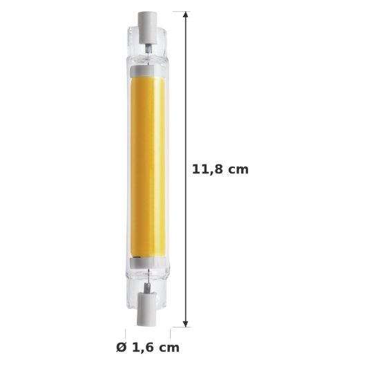 Eglo lampadina led r7s 8w 2700k 11,8cm trasparente dimmerabile confezione da 8 pezzi