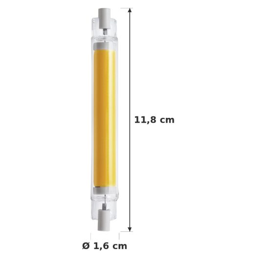 Eglo lampadina led r7s 9w 2700k 11,8cm trasparente confezione da 8 pezzi