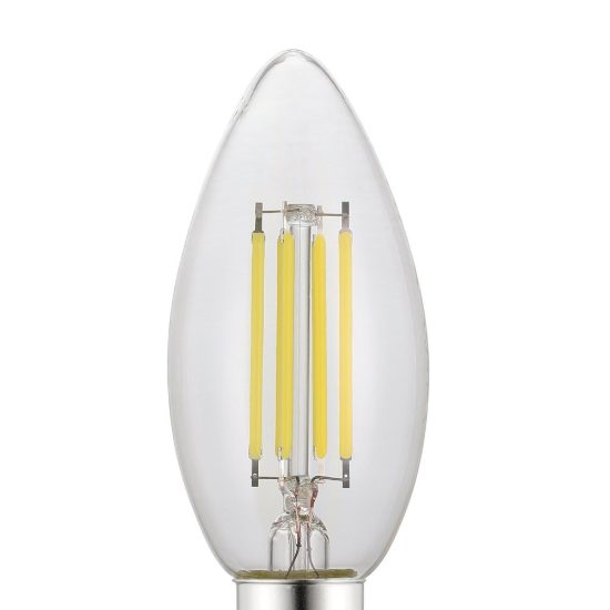 Eglo lampadina led e14 2,2w 3000k a candela trasparente confezione da 8 pezzi