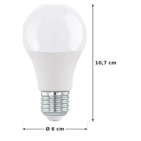 Eglo lampadina led e27 3,4w 4000k a goccia opalina confezione da 8 pezzi