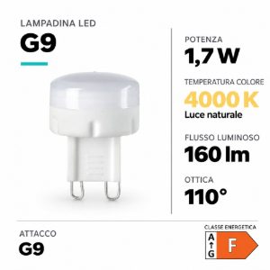Ideal lux lampadina led g9 a capsula 1,7w 4000k bianca