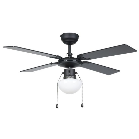 Eglo fortaleza ventilatore da soffitto con luce 106,6cm nero fino a 20 mq