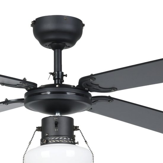 Eglo fortaleza ventilatore da soffitto con luce 106,6cm nero fino a 20 mq