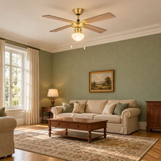 Eglo fortaleza ventilatore da soffitto con luce 106,6cm brunito fino a 20 mq