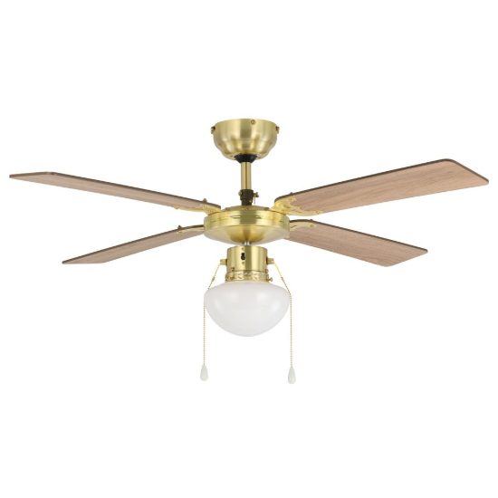 Eglo fortaleza ventilatore da soffitto con luce 106,6cm brunito fino a 20 mq
