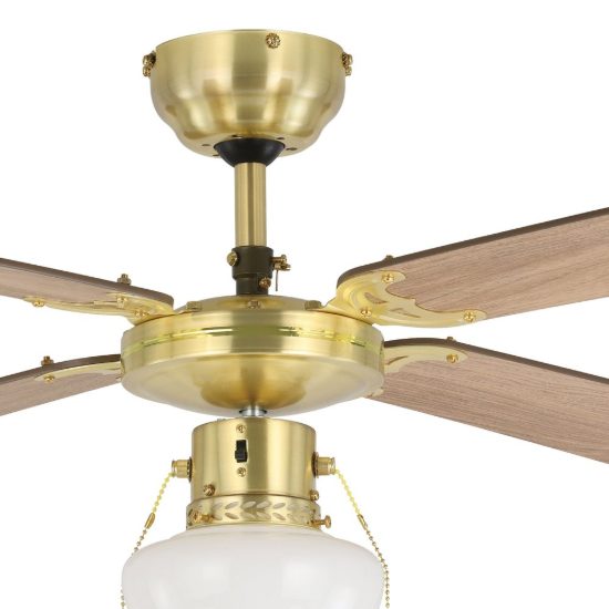 Eglo fortaleza ventilatore da soffitto con luce 106,6cm brunito fino a 20 mq