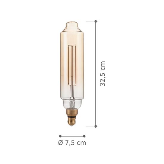 Ideal lux lampadina led e27 lineare xl 4w 1800k ambra