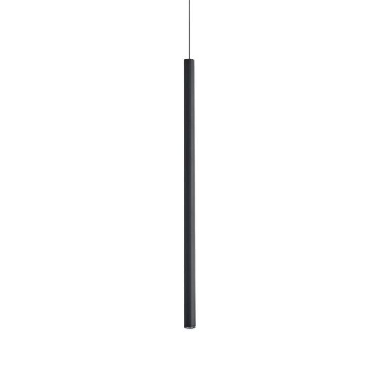 Ideal lux look lampada a sospensione cilindrica led 3,5w 3000k 40cm per cucina nera