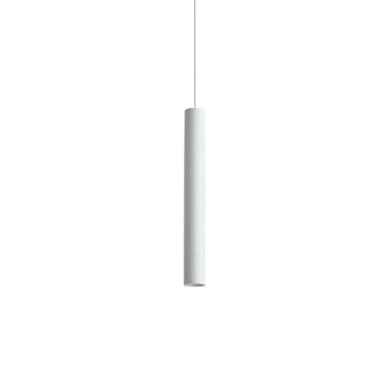Ideal lux look lampada a sospensione cilindrica led 11,5w 3000k 25cm per cucina bianca