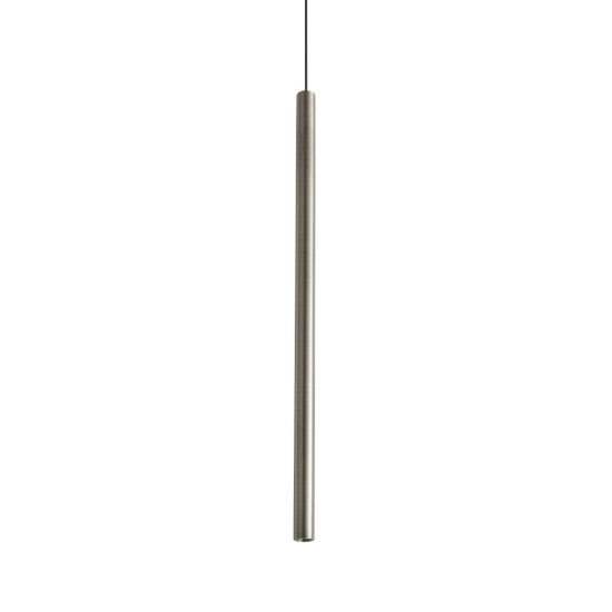 Ideal lux look lampada a sospensione cilindrica led 11,5w 3000k 70cm per cucina ottone
