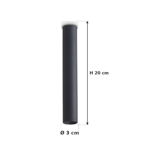 Ideal lux look faretto da soffitto cilindrico led 5w 3000k 20cm per ingresso nero