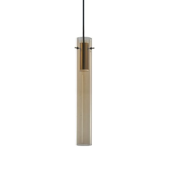 Ideal lux flam lampada a sospensione led 10w 3000k per cucina contemporanea ambra