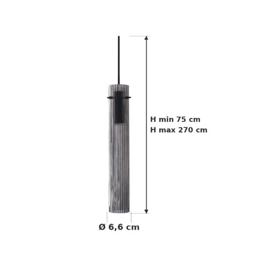 Ideal lux flam lampada a sospensione led 10w 3000k per cucina contemporanea fumè rigata