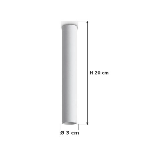Ideal lux look faretto da soffitto cilindrico led 5w 3000k 20cm per ingresso bianco