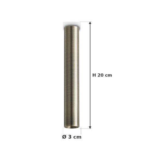 Ideal lux look faretto da soffitto cilindrico led 5w 3000k 20cm per ingresso ottone