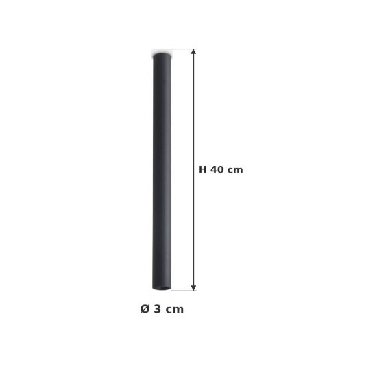 Ideal lux look faretto da soffitto cilindrico led 5w 3000k 40cm per cucina nero